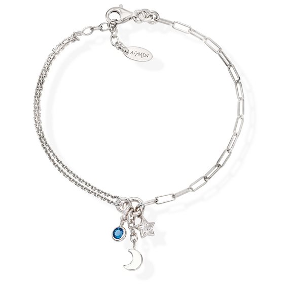 Armband Amen Dame Romance in Silber Cristallo BRPELUBBL - BRPELUBBL